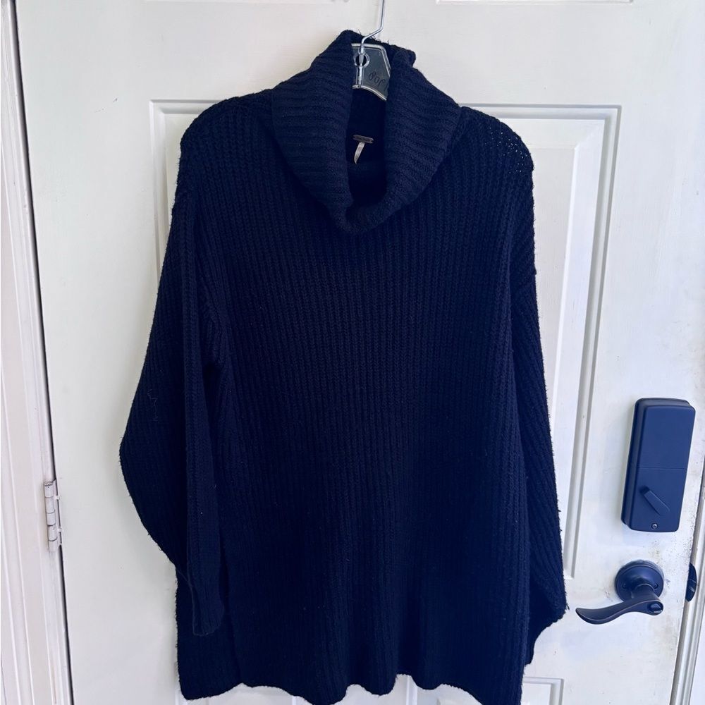 Free People Black Cowl Neck Sweater - Picture 6 of 6